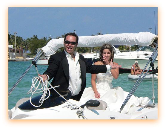 boating newly weds