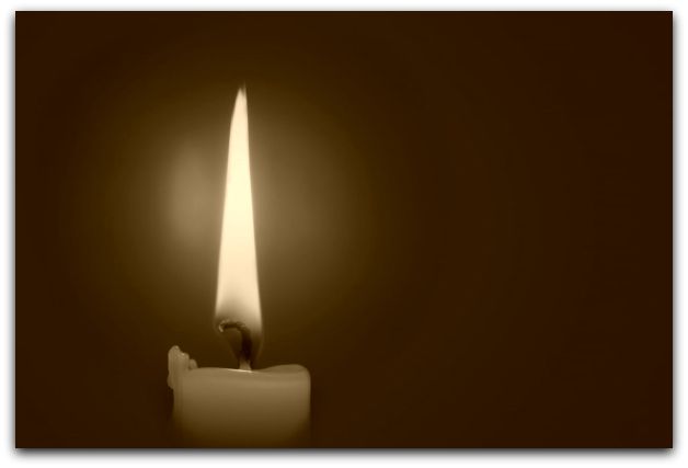 christmas candle sepia